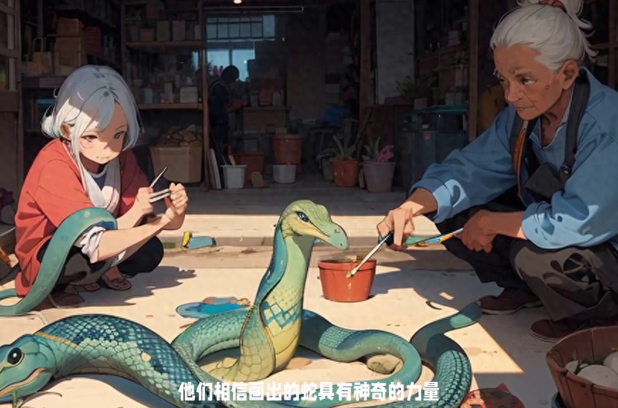 画师挑战画蛇，画出三头蛇